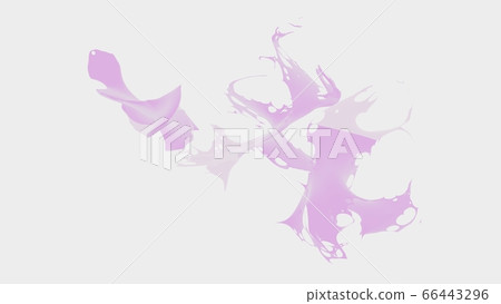 Colored splashes in abstract shape, isolated on white background. 3d rendering 66443296