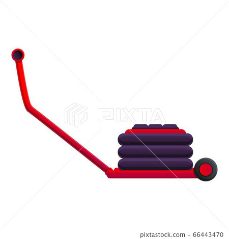 Pneumatic car jack icon, cartoon style 66443470