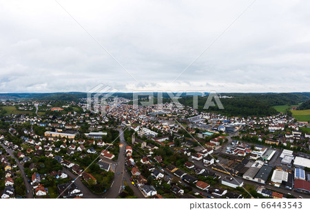 aerrial drone photo of German town Heidenheim an der Brenz 66443543