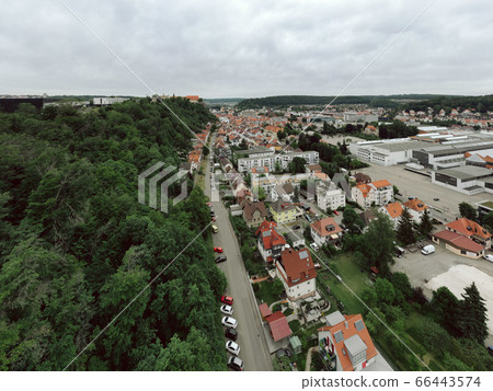 aerrial drone photo of German town Heidenheim an der Brenz 66443574