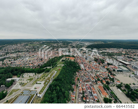 aerrial drone photo of German town Heidenheim an der Brenz 66443582
