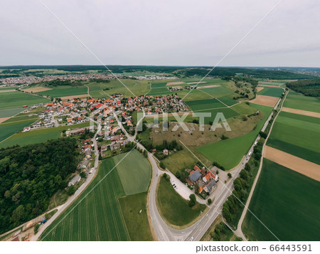 aerrial shot of Town Swabian Town in Baden-Wurttemberg, Germany 66443591
