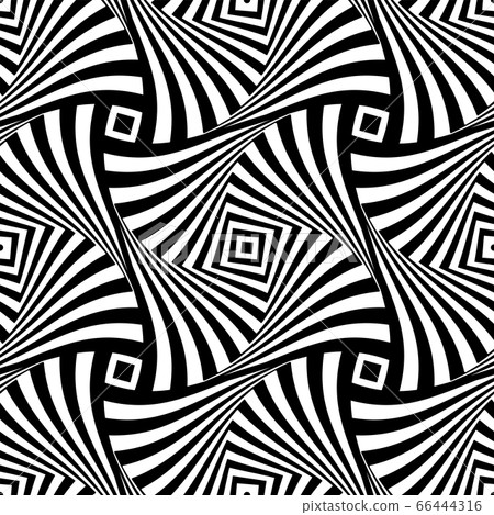 Seamless geometric op art pattern. Seamless geometric op art pattern. 66444316