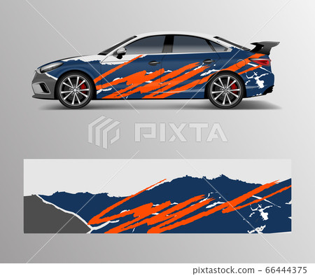 Racing car wrap design. wrap design for custom 66444375