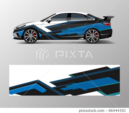 Sport car racing wrap design. vector design. 66444391