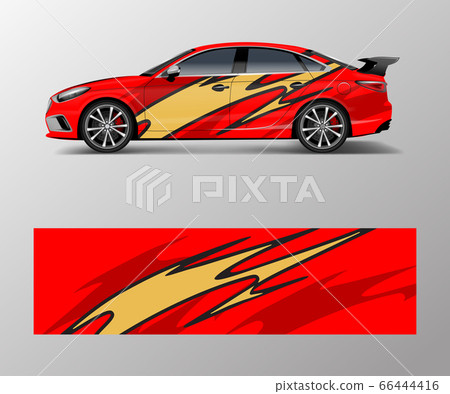 wrap design for custom sport car. Sport racing car wrap design for custom sport car. Sport racing car 66444416