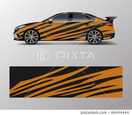 wrap design for custom sport car. Sport racing car 66444444