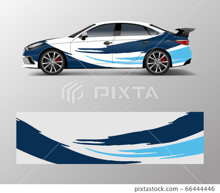 Abstract Sport racing car wrap decal and sticker 66444446