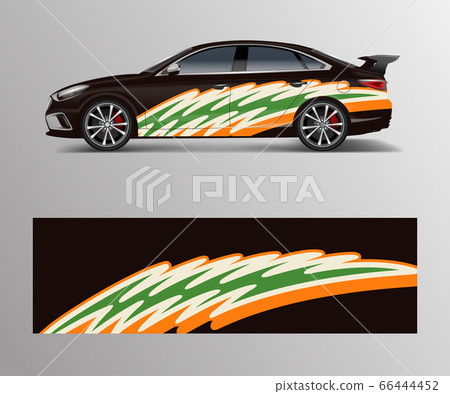 Car wrap design for sport car. Car wrap design for 66444452