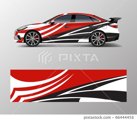 Abstract Sport racing car wrap decal and sticker 66444458