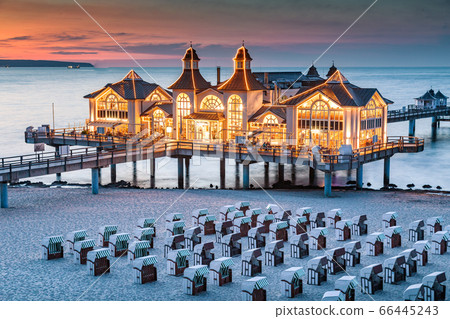 Sellin Pier at twilight, Baltic Sea, Germany Sellin Pier at twilight, Baltic Sea, Germany 66445243