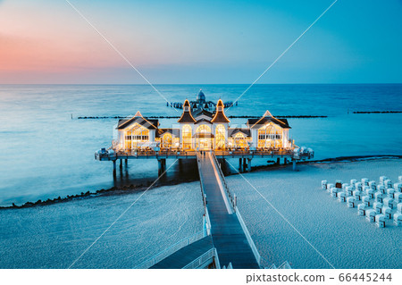 Sellin Pier at twilight, Baltic Sea, Germany 66445244