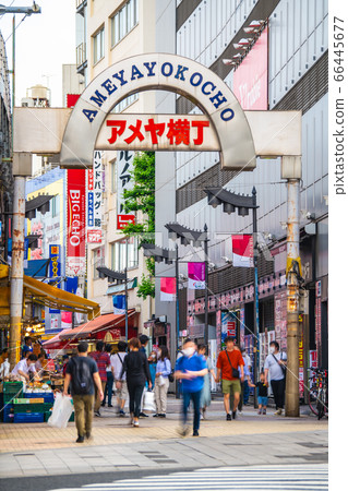 俯瞰Amaya橫町的日本東京城市景觀 俯瞰Amaya橫町的日本東京城市景觀 66445677
