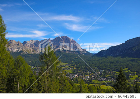 Beautiful view of the Dolomites in Italy. Out of Beautiful view of the Dolomites in Italy. Out of 66445693