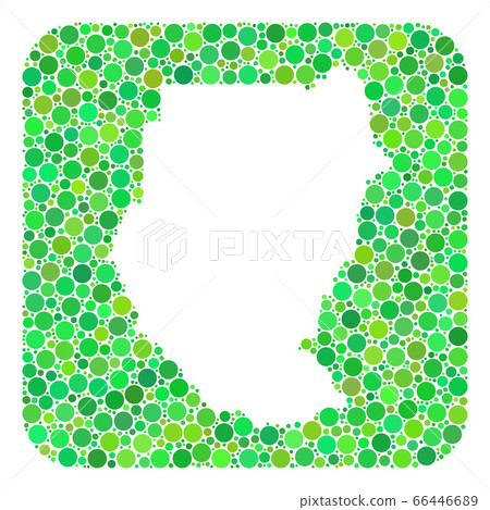 Map of Sudan - Dotted Mosaic with Hole Map of Sudan - Dotted Mosaic with Hole 66446689