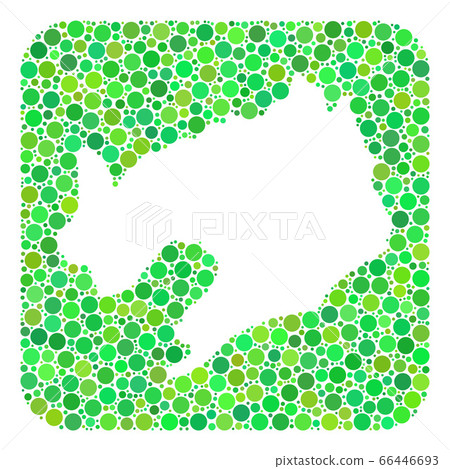 Map of Liaoning Province - Dotted Collage with Hole 66446693