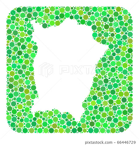 Map of Penang Island - Dotted Collage with Subtracted Space 66446729