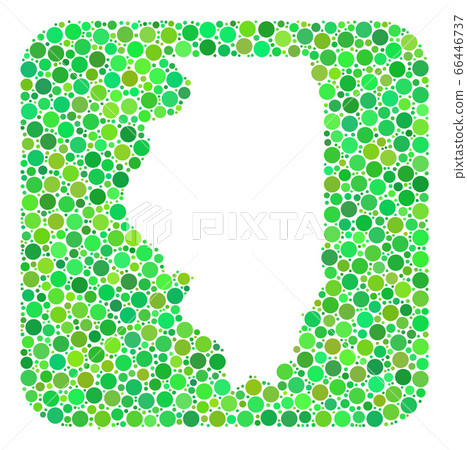 Map of Illinois State - Dotted Collage with Stencil Map of Illinois State - Dotted Collage with Stencil 66446737
