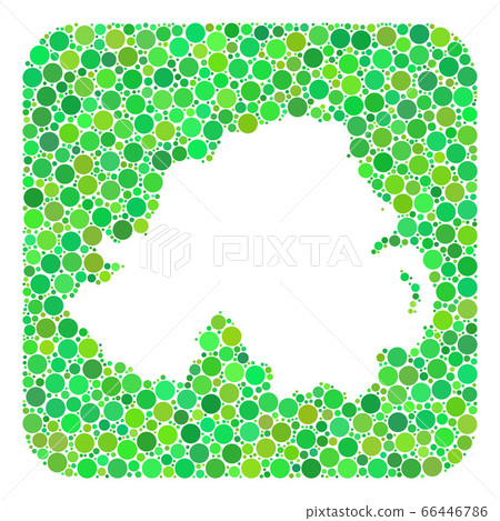 Map of Northern Ireland - Dotted Mosaic with Subtracted Space 66446786