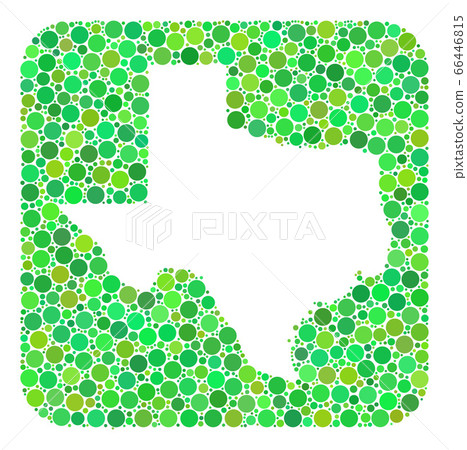 Map of Texas State - Dotted Collage with Stencil 66446815