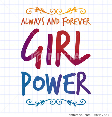 Girl Power Text Basic Girl power text, feminism slogan. Black... - Stock Illustration ...