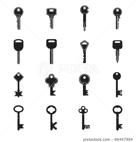 Key icons. Vector illustration Key icons. Vector illustration 66447984