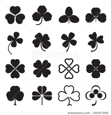 Clover leaves icons. Vector illustration Clover leaves icons. Vector illustration 66447990