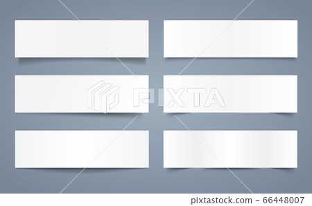 Paper banners with shadows 66448007