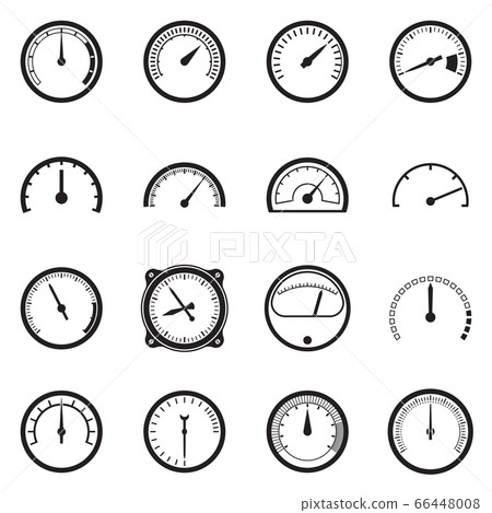 Set of tachometer icons. Vector illustration Set of tachometer icons. Vector illustration 66448008