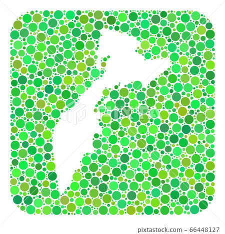 Map of Kamchatka Peninsula - Dotted Collage with Subtracted Space Map of Kamchatka Peninsula - Dotted Collage with Subtracted Space 66448127