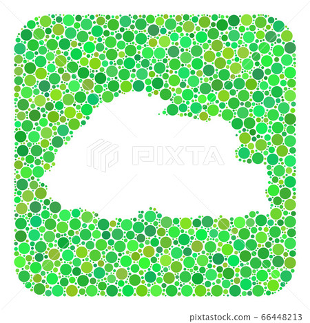 Map of Bhutan - Dotted Collage with Stencil 66448213