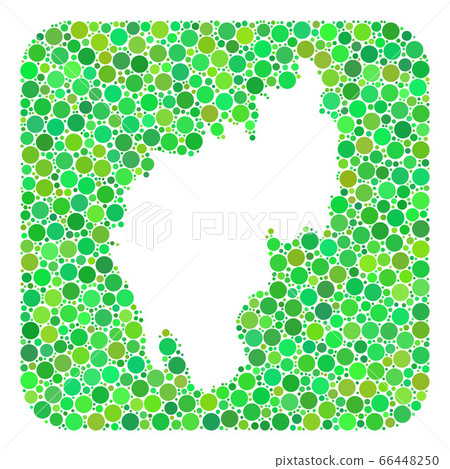 Map of Tripura State - Dotted Collage with Subtracted Space 66448250
