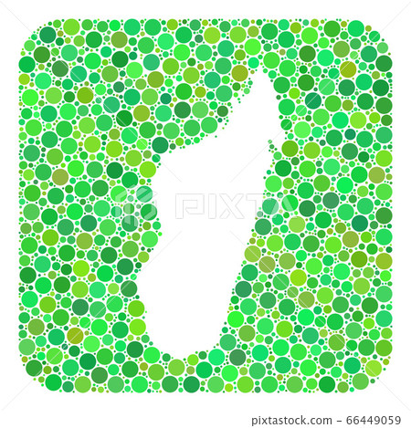 Map of Madagascar Island - Dotted Collage with... - Stock Illustration ...