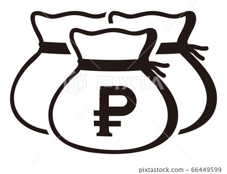 Money drawstring bag ( russian ruble ) 66449599