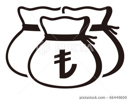 Money drawstring bag ( turkish lira ) 66449600