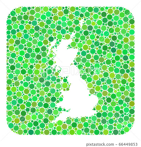 Map of Great Britain - Dotted Collage with Stencil Map of Great Britain - Dotted Collage with Stencil 66449853
