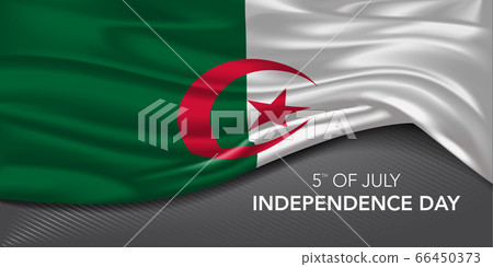 Algeria independence day greeting card, banner with template text vector illustration 66450373
