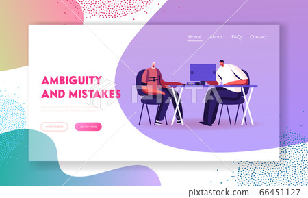 Male Character Pass Polygraph Exam for Employment or Police Interrogation Landing Page Template 66451127