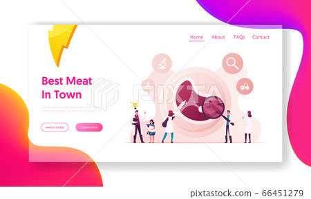 Scientists Growing Cultured Meat in Laboratory of Stem Cells Landing Page Template 66451279