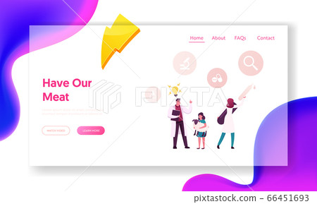 Cultured Meat Development Technology in Lab Landing Page Template. Girl Holding Sheep in Hands Cultured Meat Development Technology in Lab Landing Page Template. Girl Holding Sheep in Hands 66451693