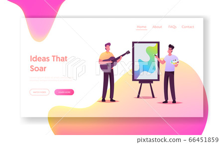 Artist Development Page Creative Development Landing Page Template.... - Stock Illustration ...