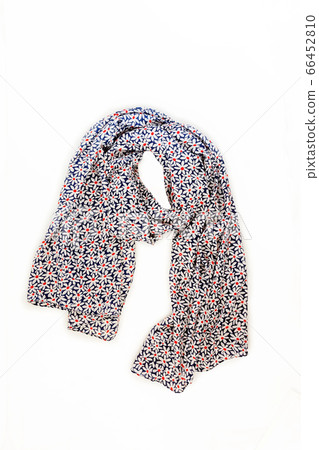 colored with trendy flower pattern scarf, neckerchief isolated on white background 66452810