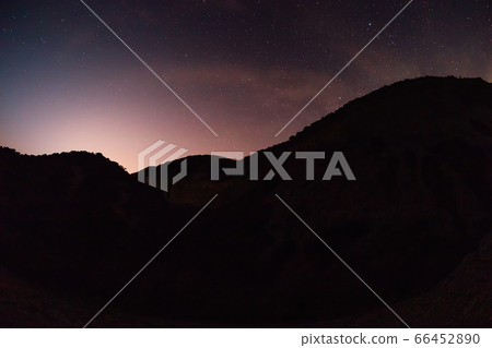 Night star sky background with mountains and trees Night star sky background with mountains and trees 66452890