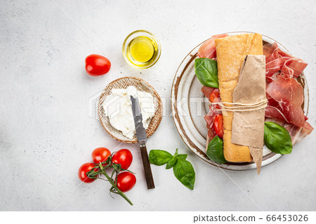 Toast or sandwich with jamon Toast or sandwich with jamon 66453026