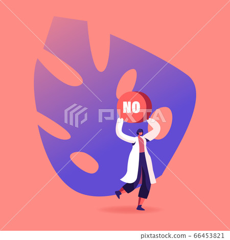 Tiny Female Character in White Robe Carry Word No above Head. Polygraph, Lie Detector Examination Concept Tiny Female Character in White Robe Carry Word No above Head. Polygraph, Lie Detector Examination Concept 66453821