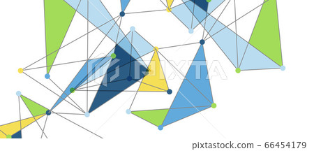 Line points connections, triangular technology design. Abstract geometric background Line points connections, triangular technology design. Abstract geometric background 66454179