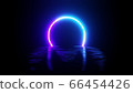 Neon Circle in the Dark - Abstract 3D rendering 66454426