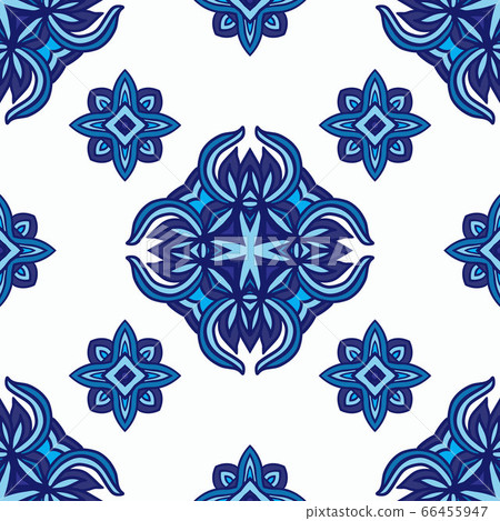 Abstract porcelain blue and white l ethnic Abstract porcelain blue and white l ethnic 66455947