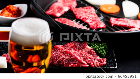 Enjoy Japanese Beef Yakiniku with Beer: Gourmet Image Enjoy Japanese Beef Yakiniku with Beer: Gourmet Image 66455951