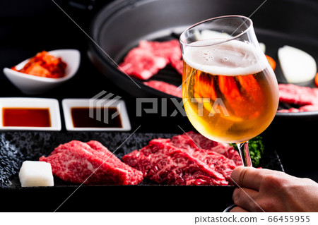Enjoy Japanese Beef Yakiniku with Beer: Gourmet Image 66455955